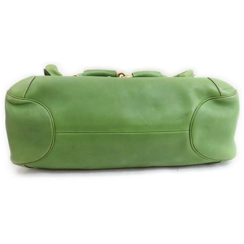 Gucci Tote Bag Green Leather