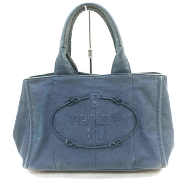 Prada Canapa Tote Bag Denim Blue