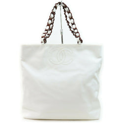 Chanel Tote Bag Leather White