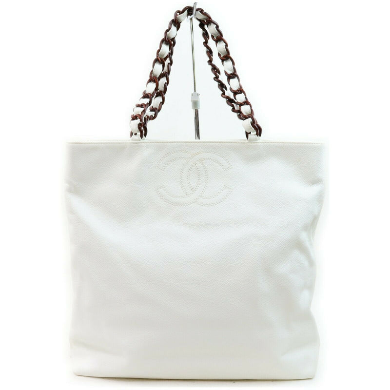 Chanel Tote Bag Leather White