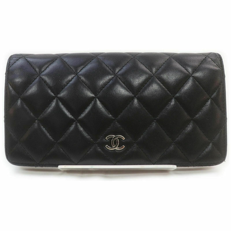 Chanel Long Wallet Black Lambskin