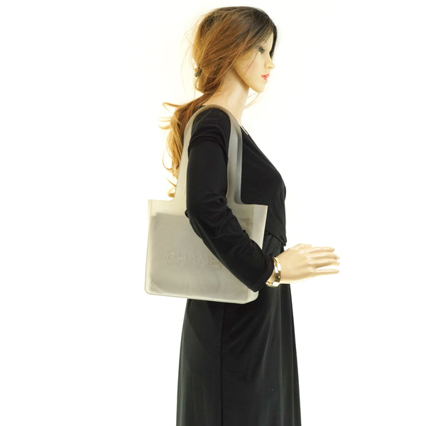 Chanel Hand Bag Silicon Gray