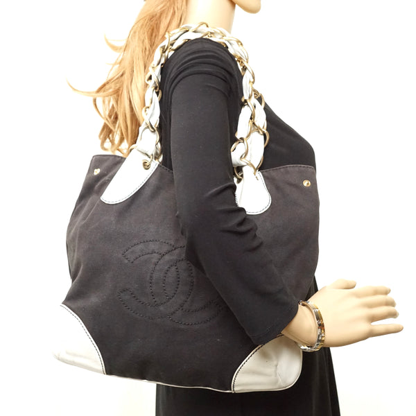 Chanel Tote Bag Black Canvas