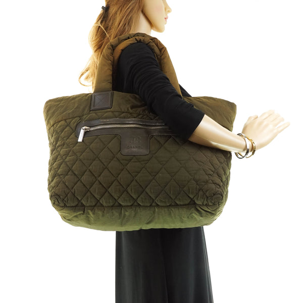 Chanel Coco Cocoon Tote Bag Olive