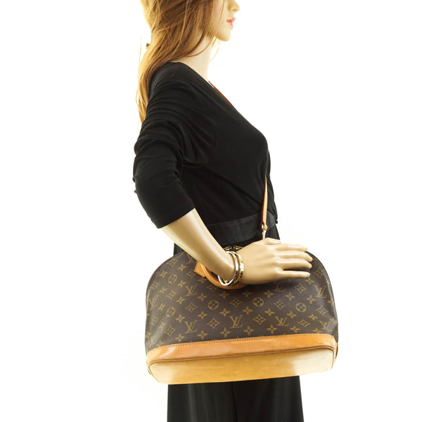 Louis Vuitton Alma Hand Bag Brown