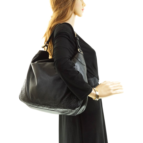 Gucci Shoulder Bag Leather Black