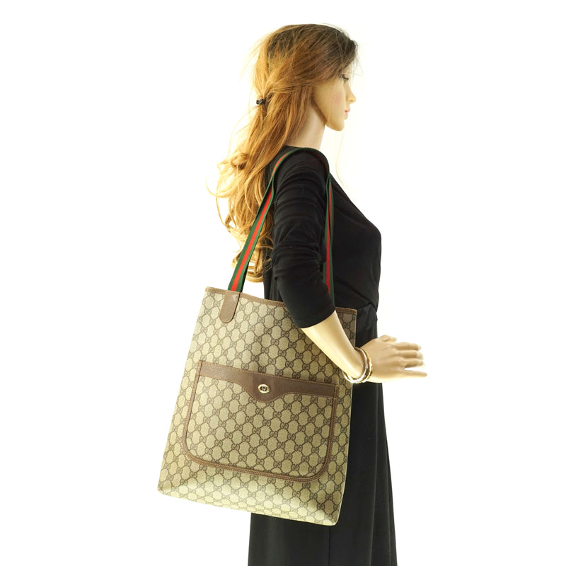 Gucci Sherry Gg Tote Bag Beige