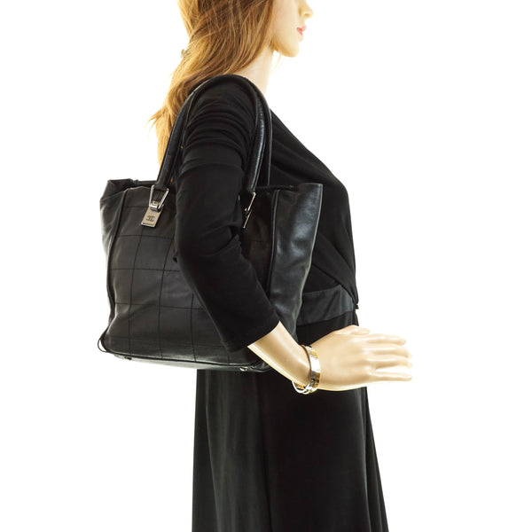 Chanel Hand Bag Black Leather