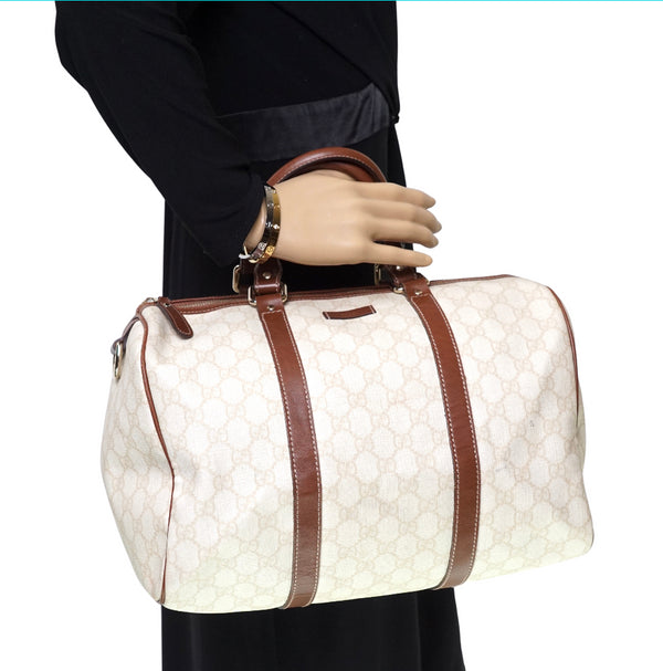 Pre-loved authentic Gucci Gg Satchel Bag Beige Coated sale at jebwa.