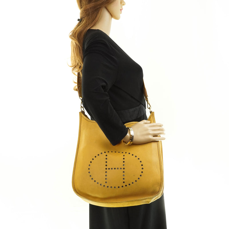 Hermes Evelyn Shoulder Bag Yellow