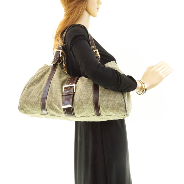 Fendi Tote Bag Brown Canvas