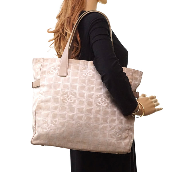 Chanel Travel Line Tote Bag Beige