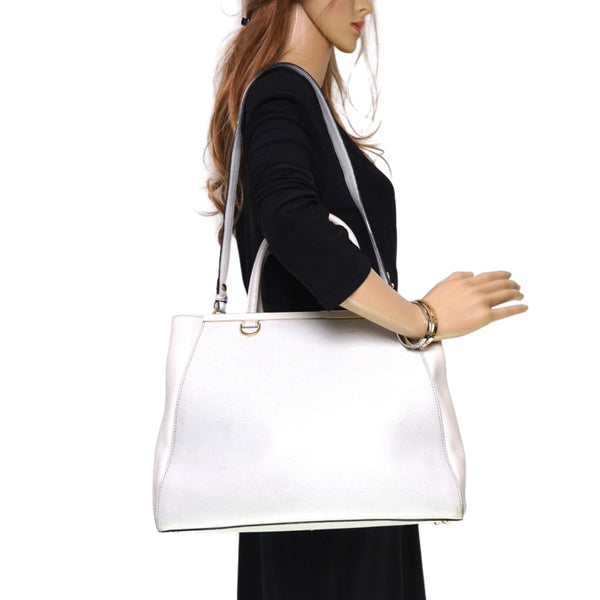 Pre-loved authentic Fendi Hand Bag White Leather sale at jebwa.