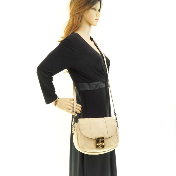 Chloe Crossbody Bag Beige Leather