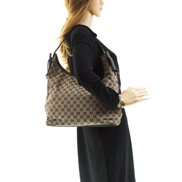Gucci Gg Shoulder Bag Canvas Brown