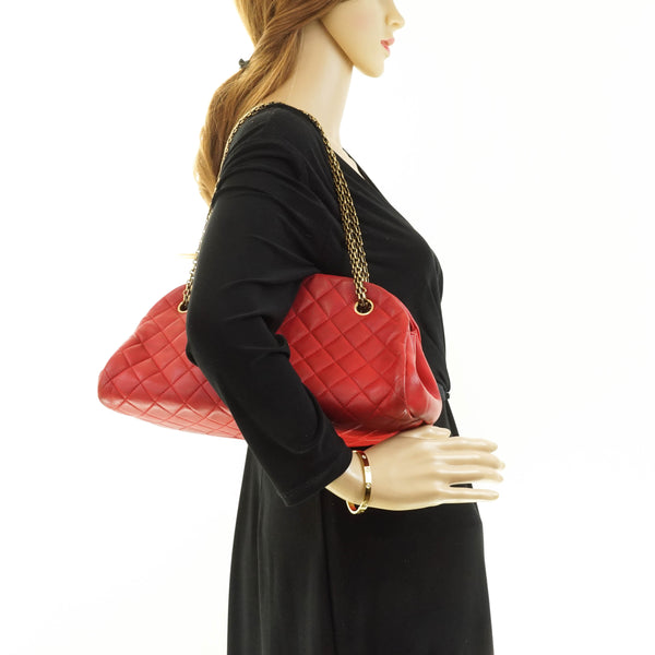 Chanel Mademoiselle Hand Bag Red