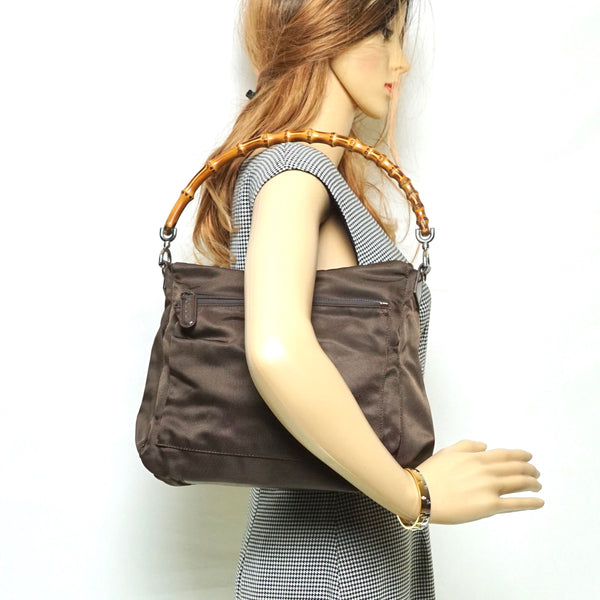 Gucci Bamboo Shoulder Bag Nylon