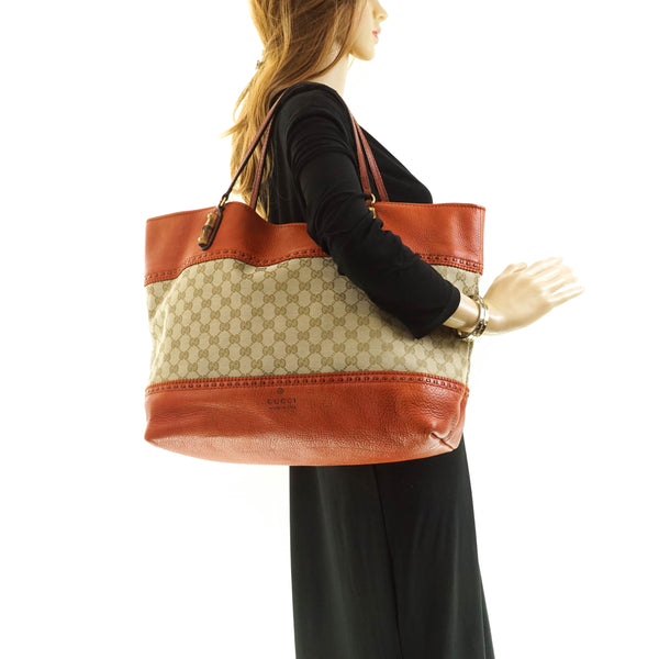 Gucci Tote Bag Light Pink Canvas