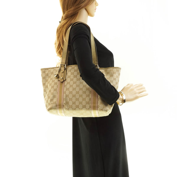 Gucci Charm Line Gg Tote Bag Light