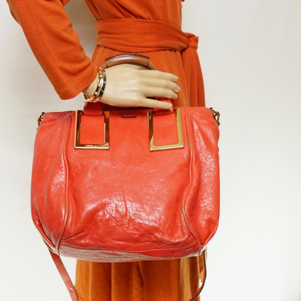 Pre-loved authentic Chloe Red Leather Crossbody Bag sale at jebwa