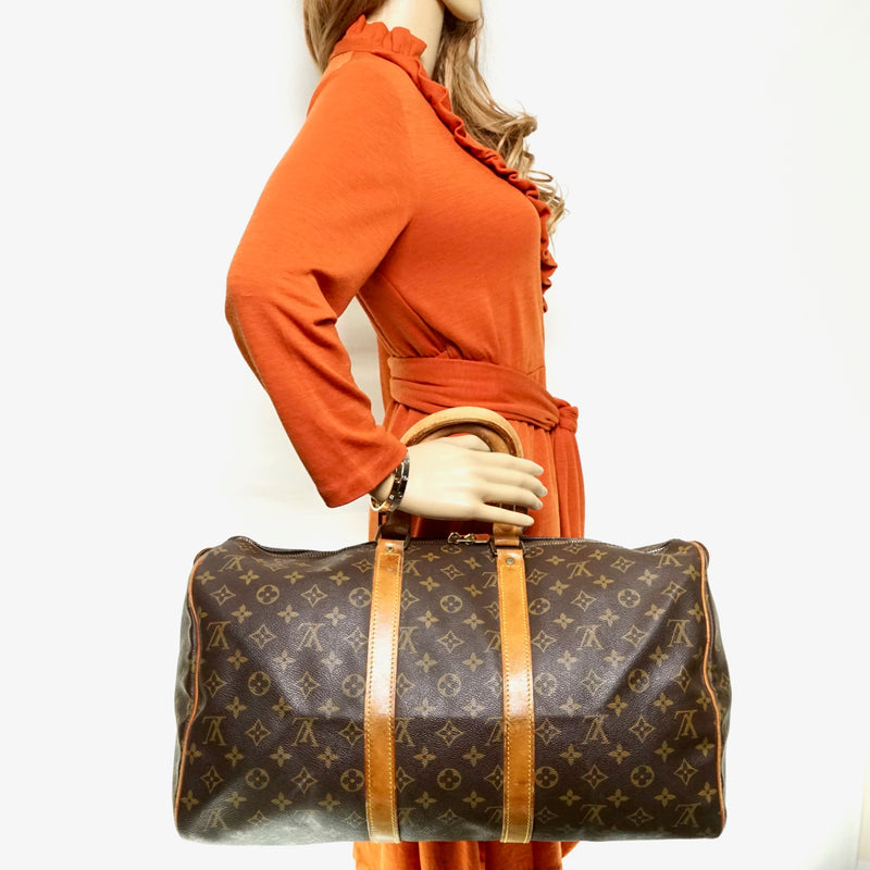 Louis Vuitton Epi Keepall 45 - Orange Luggage and Travel, Handbags