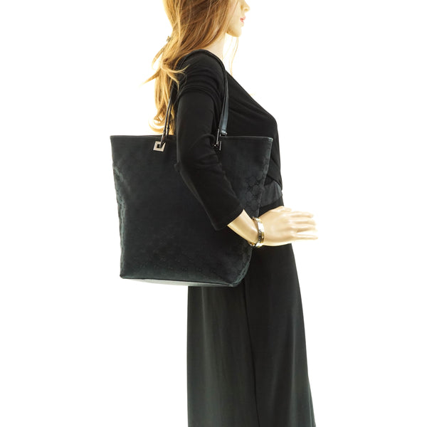 Gucci Gg Tote Bag Canvas Black