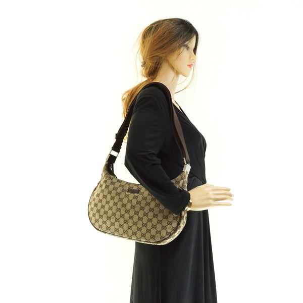 Gucci Gg Crossbody Bag Brown Canvas