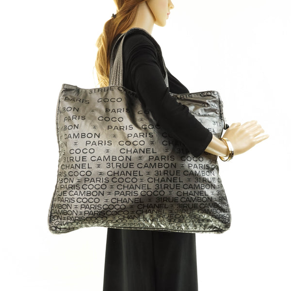 Chanel Tote Bag Nylon Metallic