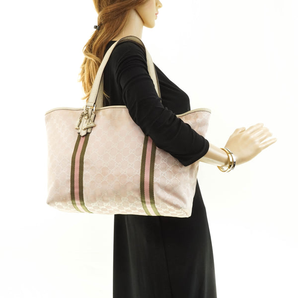 Gucci Hand Bag Pink Canvas