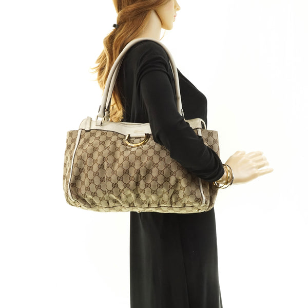 Gucci Tote Bag Brown Canvas