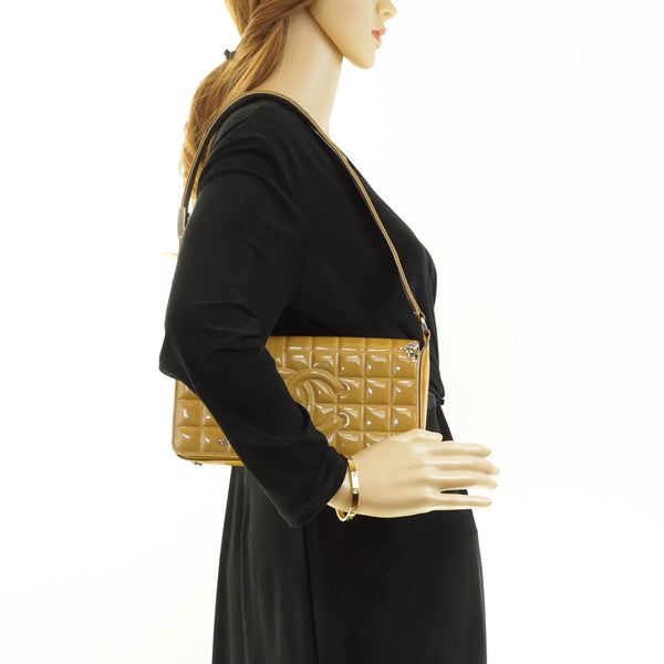 Chanel Shoulder Bag Enamel Yellow