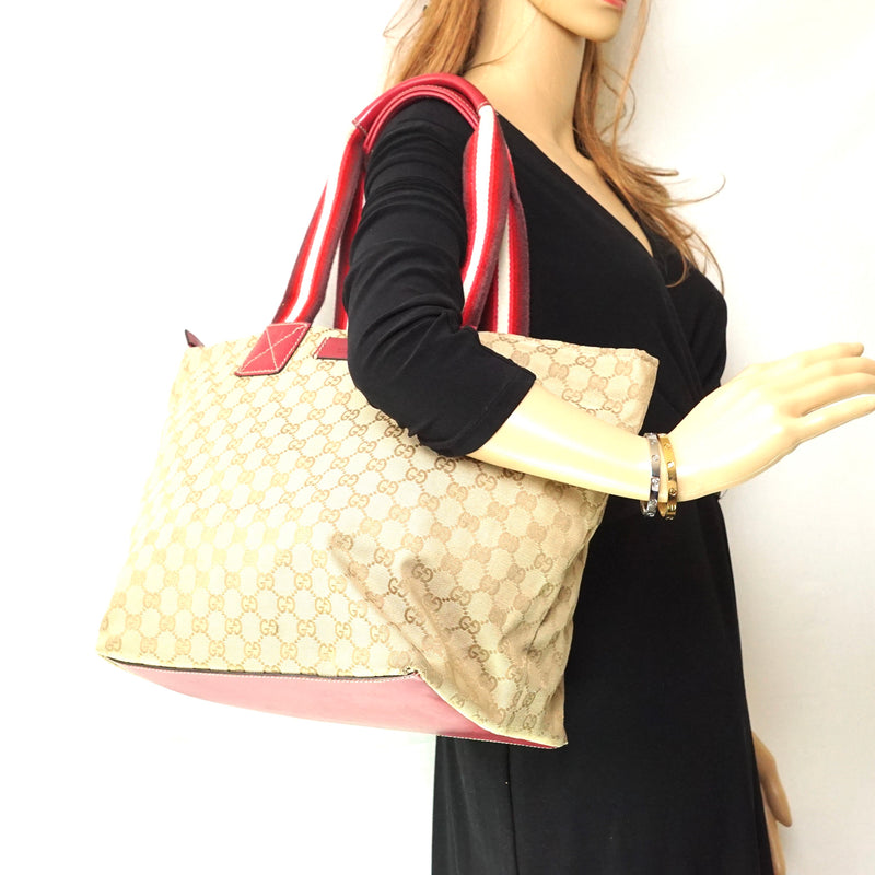 Pre-loved authentic Gucci Tote Bag Beige Canvas sale at jebwa.