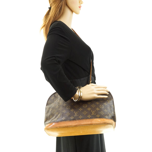 Louis Vuitton Alma Hand Bag Brown