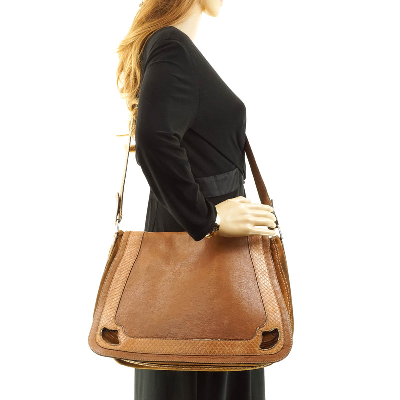 Cartier Shoulder Bag Suede Brown
