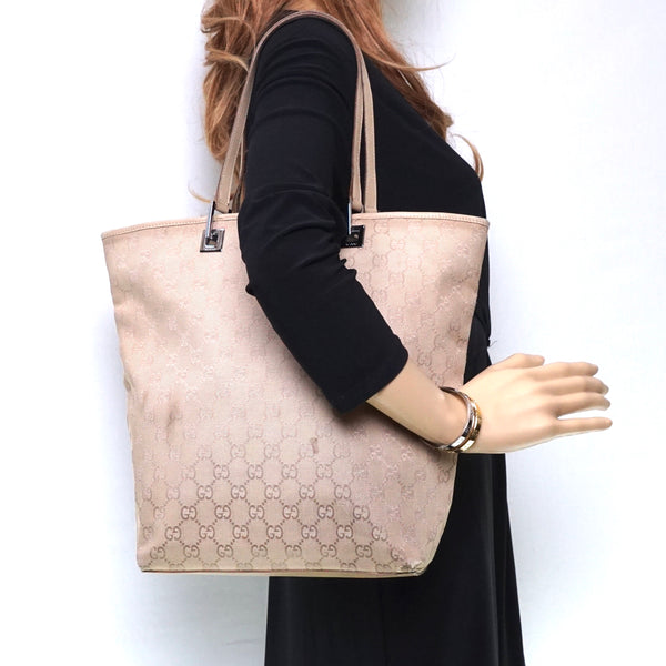 Gucci Tote Bag Beige Canvas