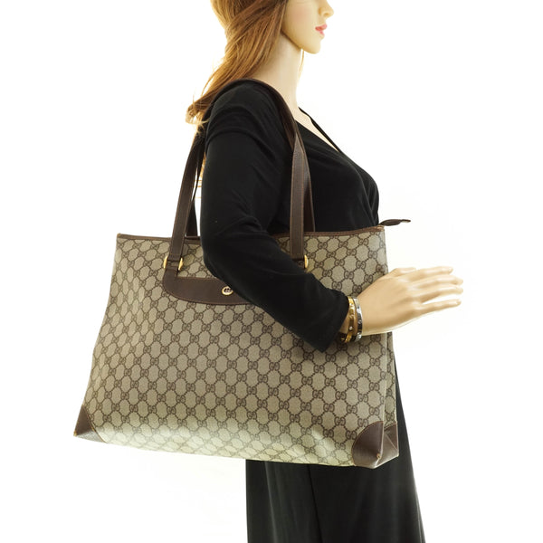 Gucci Tote Bag Pvc Light Brown