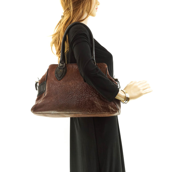 Fendi Shoulder Bag Brown Leather