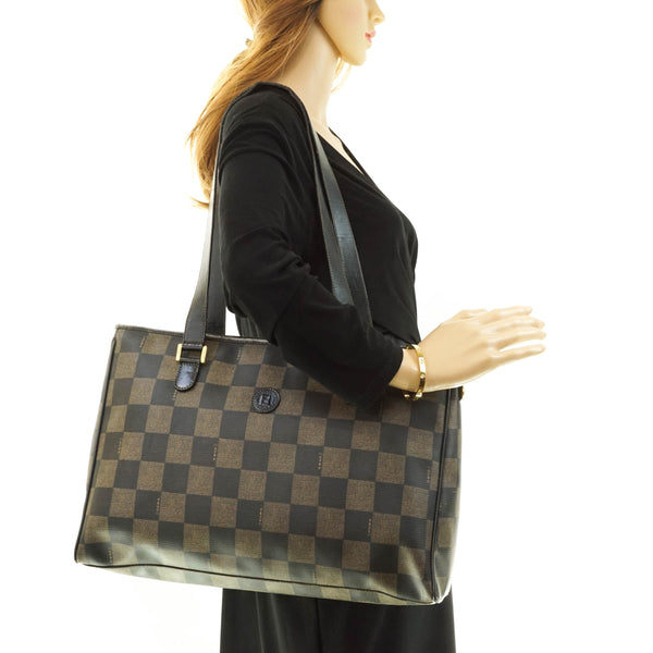 Fendi Shoulder Tote Bag Leather