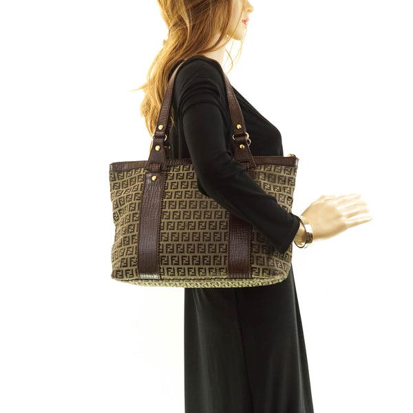 Fendi Zucchino Jacquard Leather
