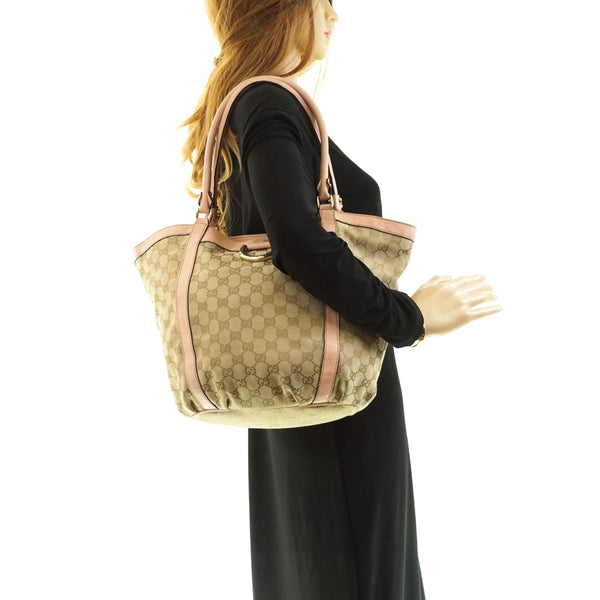 Gucci Tote Bag Beige Canvas