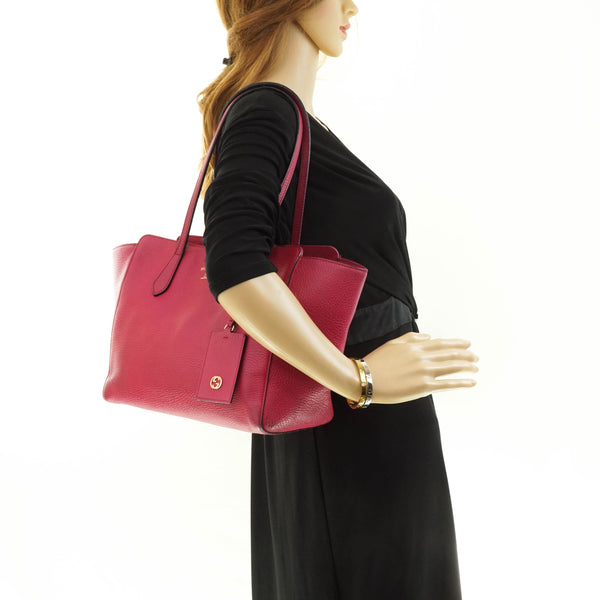 Gucci Tote Bag Pink Leather
