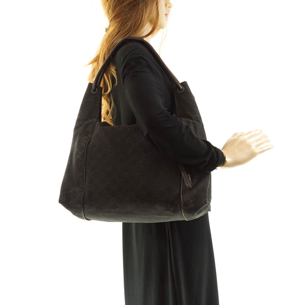 Gucci Gg Shoulder Bag Canvas Brown