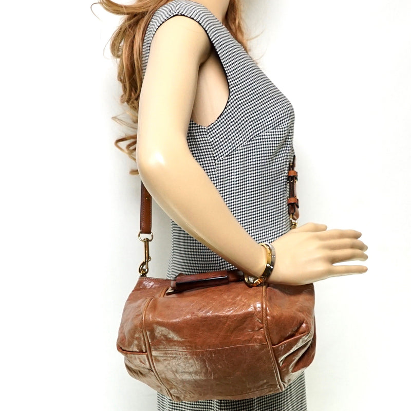 Pre-loved authentic Chloe Light Brown Leather Hand Bag sale at jebwa