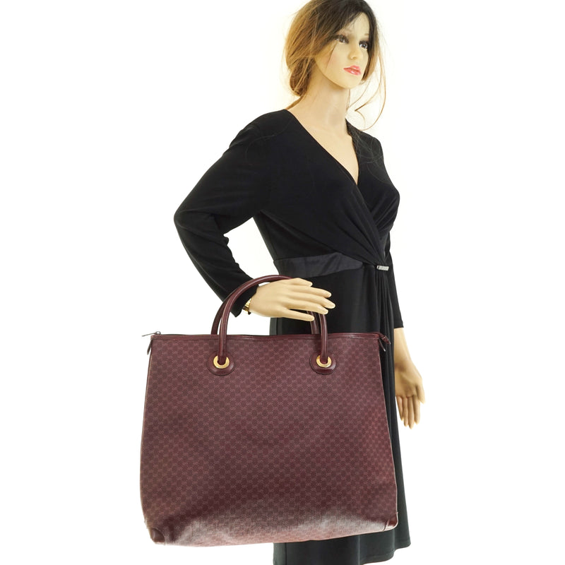 Gucci Shoulder Bag Burgundy Tote