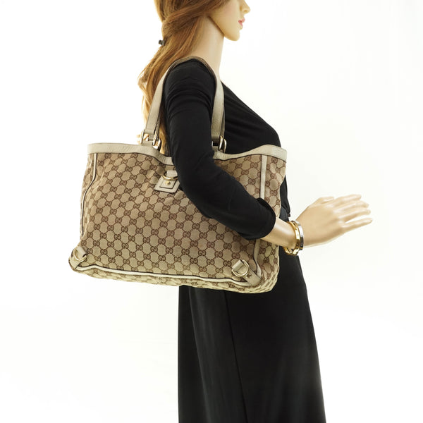 Gucci Tote Bag Light Brown Canvas