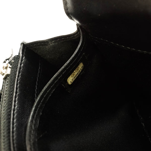 Chanel Long Wallet Black Leather