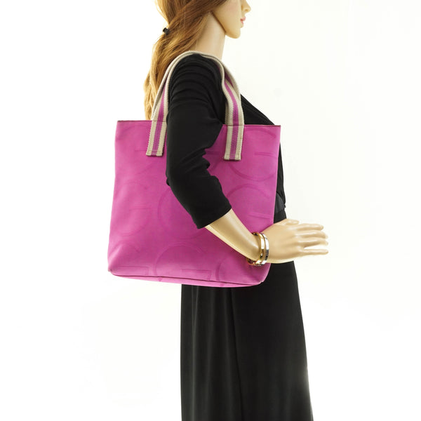 Gucci Tote Bag Canvas Pink