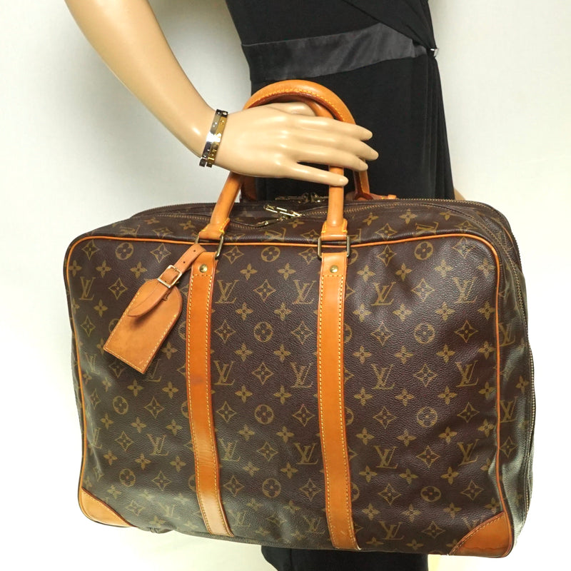 LOUIS VUITTON Authentic Women's Sirius 50 Boston Bag Travel Bag Monogram  Brown