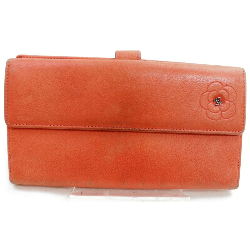 Pre-loved authentic Chanel Pink Leather Long Wallet sale at jebwa.